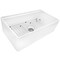 Ruvati 33 inch Fireclay Workstation White Farmhouse Kitchen Sink Apron Front Single Bowl RVL2387WH - alternate 5